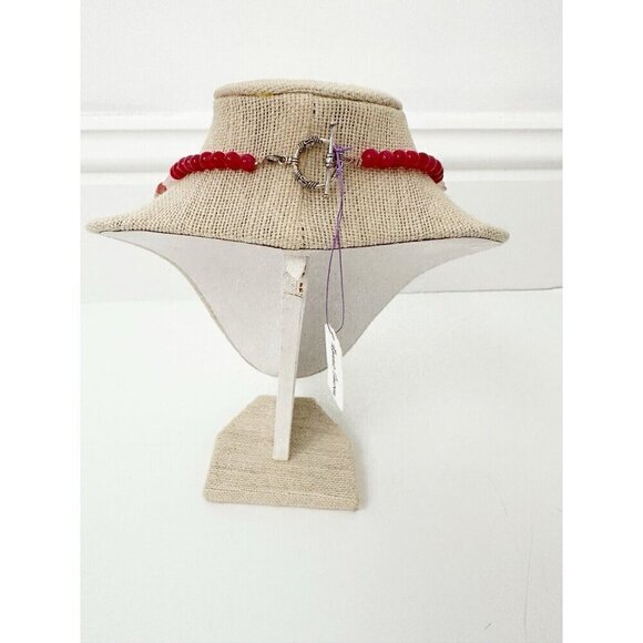 NWT Genuine Rose Quartz & Cherry Quartz Necklace Beaded Pink - Picture 4 of 5